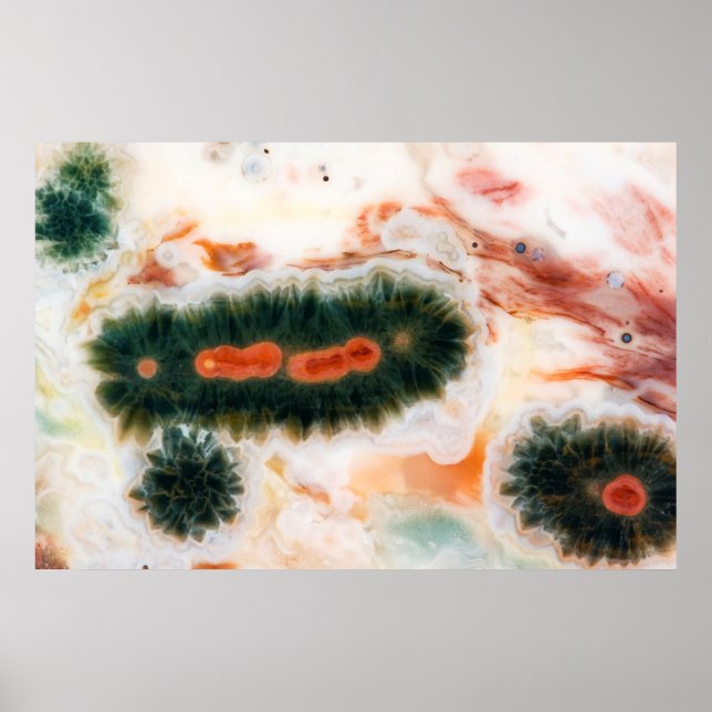 Poster Pedra de jaspe oceânico encontrada em Madagascar (Frente)
