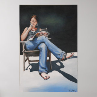 Póster Pedra de Rolagem de Leitura