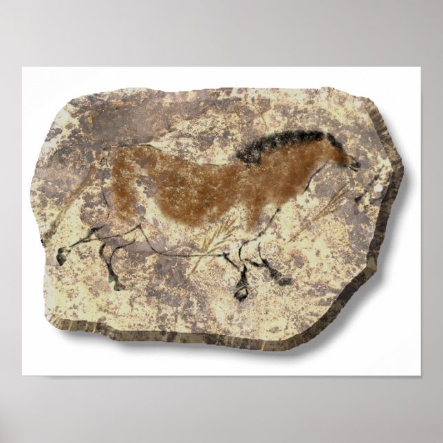 Póster Pedra do Cavalo Lascaux (Frente)