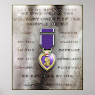 Poster Pedra Marrom "PURPLE HEART"