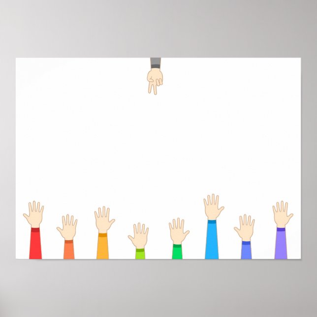 Poster Pedra-papel-tesoura. (Frente)
