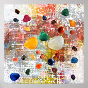 Poster Pedra preciosa 2 da cura de cristal