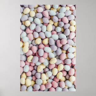 Poster Pedras brancas, roxas e amarelas