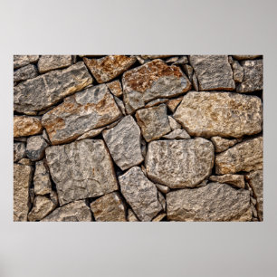 Poster Pedras de parede, pedras de alvenaria