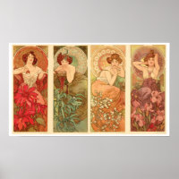 Pedras e Flores preciosos, Alphonse Mucha 1900