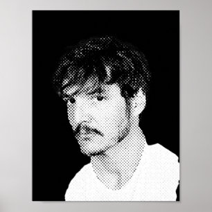 Poster Pedro Pascal metade Tone Vintage Art