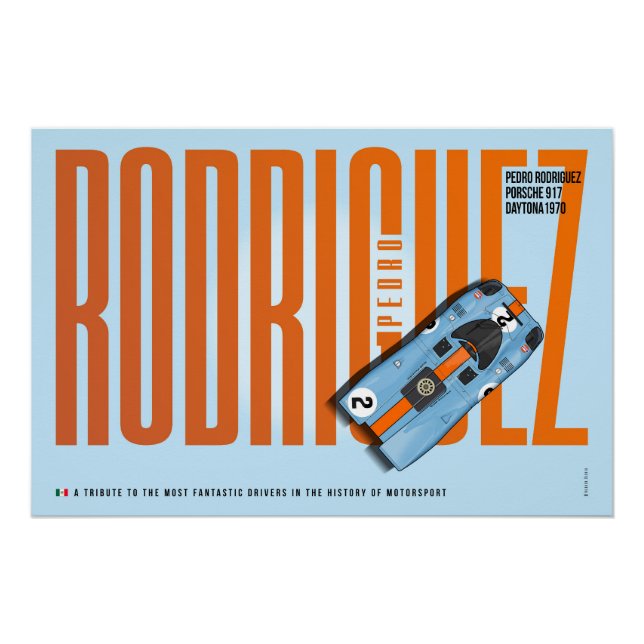 Póster Pedro Rodriguez 917 Tribute (Frente)