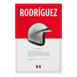 Póster Pedro Rodriguez Helmet