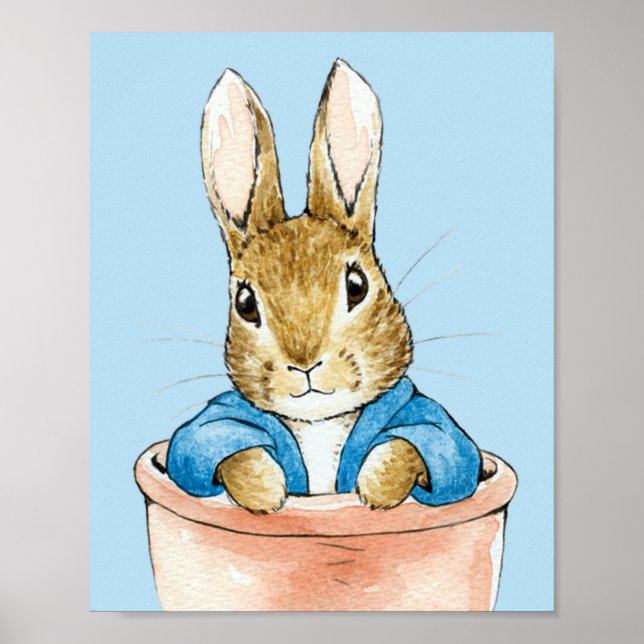 Poster Pedro Sentado no Vaso de Planta (Frente)
