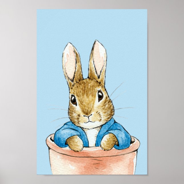 Poster Pedro Sentado no Vaso de Planta (Frente)