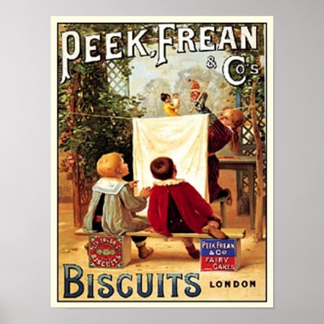 Póster Peek Frean Cos. Biscoitos London Vintage Ad (Frente)