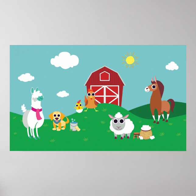 Póster Peekaboo Barn Pasture Group 1 (Frente)