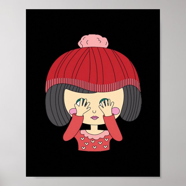 Poster Peekaboo Girl Sloth Design (Frente)