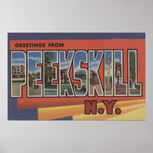 Póster Peekskill, New York - grandes cenas da letra
