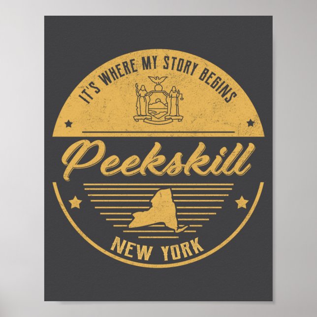 Poster Peekskill Nova York É Onde Minha História Começa _ (Frente)