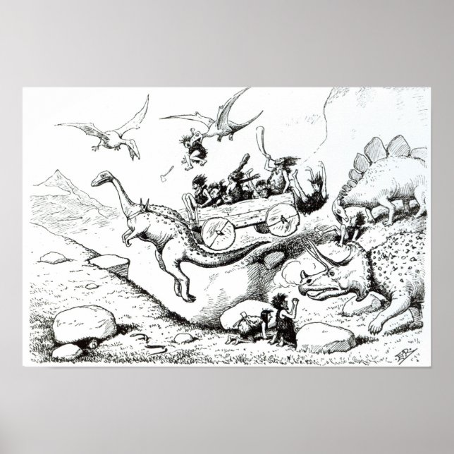 Póster Peeps pré-históricos, 1894 (Frente)