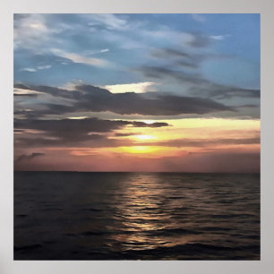 Poster Pefect Living Coral Colour Sunset