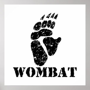 Póster Pegada de Wombat
