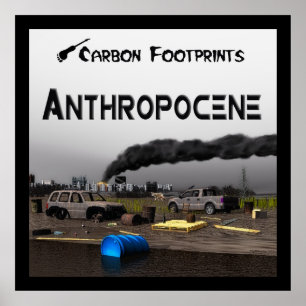 Póster Pegadas de carbono - Antropoceno