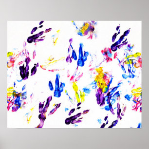 Póster pegadas de pinguim