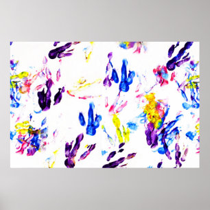 Póster pegadas do pinguim