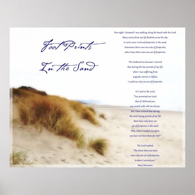 Poster pegadas na areia (Frente)