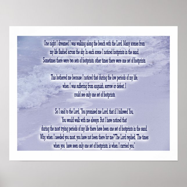 Póster Pegadas na areia (Frente)