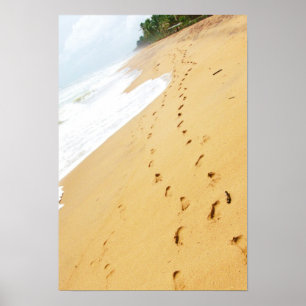 Póster Pegadas na areia