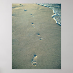 Poster Pegadas na areia