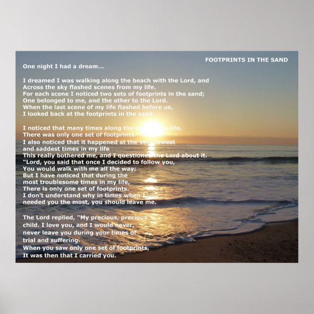 Poster Pegadas Na Areia (Frente)