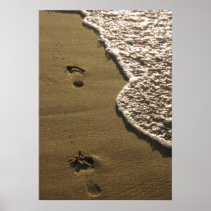 Poster Pegadas na areia