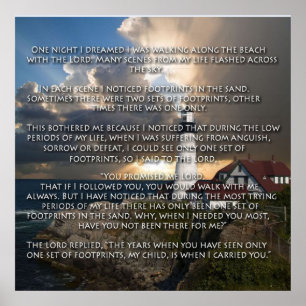 Póster Pegadas na areia