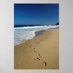Póster Pegadas na Praia, Mabibi, Thongaland
