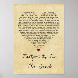 Poster Pegadas no poema lírico da canção do coração 