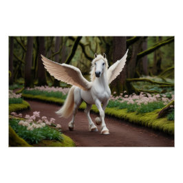 Póster Pegasus Filly em Forest Walk