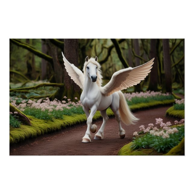 Póster Pegasus Filly em Forest Walk (Frente)