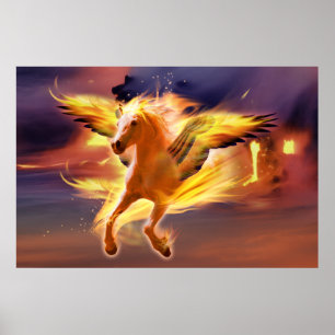 Póster Pegasus Horse "Chumbo com Luz"