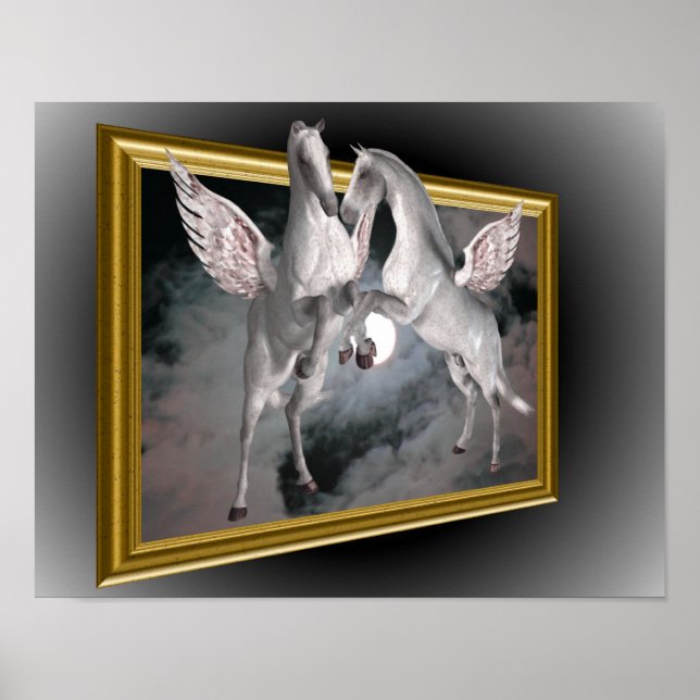 Poster Pegasus Horses Fora De Bounds Fantasy (Frente)
