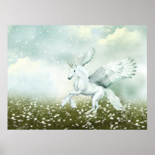 Póster Pegasus nas margaridas