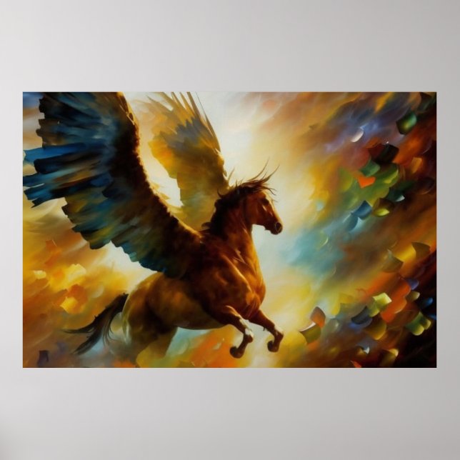 Poster Pegasus, o cavalo mitológico grego moderno (Frente)
