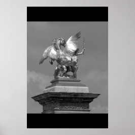 Poster Pegasus Pont Alexandre statue skulptur Paris Pont