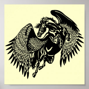 Póster pegasus preto