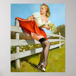 Póster Pego no pino de cerca para cima