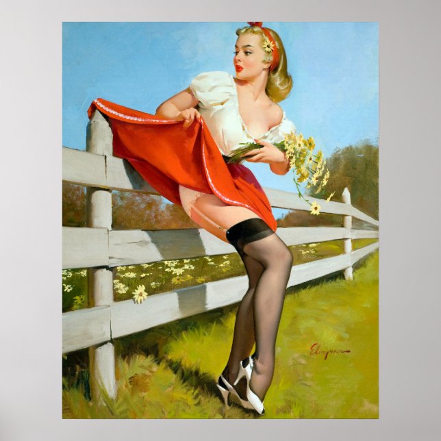 Póster Pego no pino de cerca para cima (Frente)