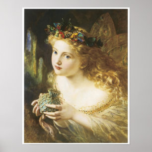 Póster Pegue a face Justa da Mulher, Pintura Fada, 1869