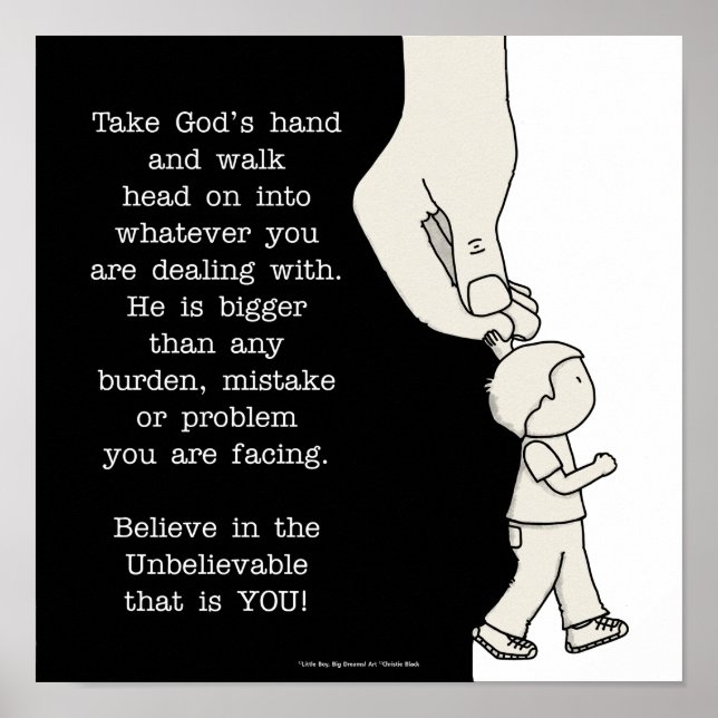 Poster Pegue a mão de Deus (Frente)