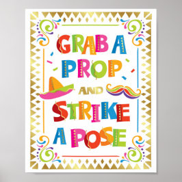 Poster PEGUE UM ADEREÇO E ASSUMA UMA POSE Sinal de Impres