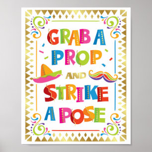 Poster PEGUE UM ADEREÇO E ASSUMA UMA POSE Sinal de Impres