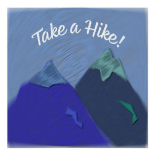 Póster Pegue um Pico de Montanha do Hike