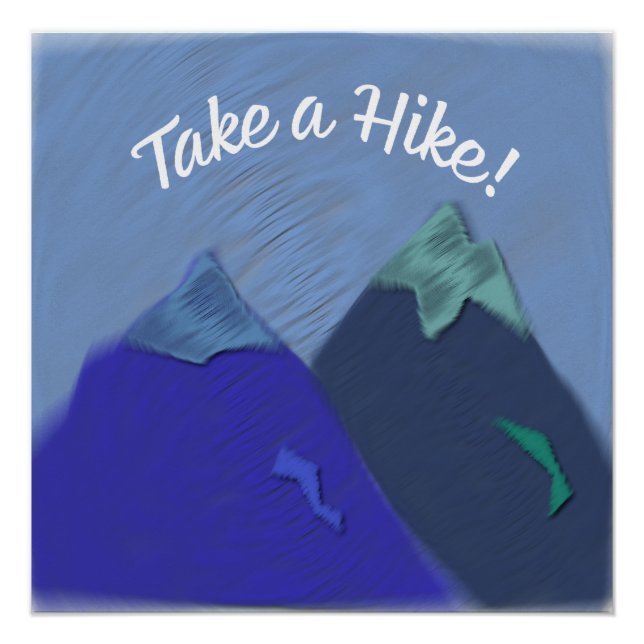 Póster Pegue um Pico de Montanha do Hike (Frente)